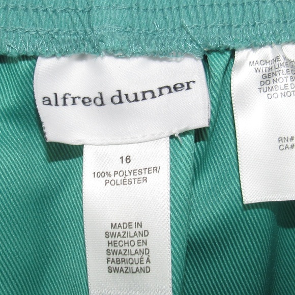 Alfred Dunner Casual Pants Size 16 Elastic Waist - Picture 5 of 5